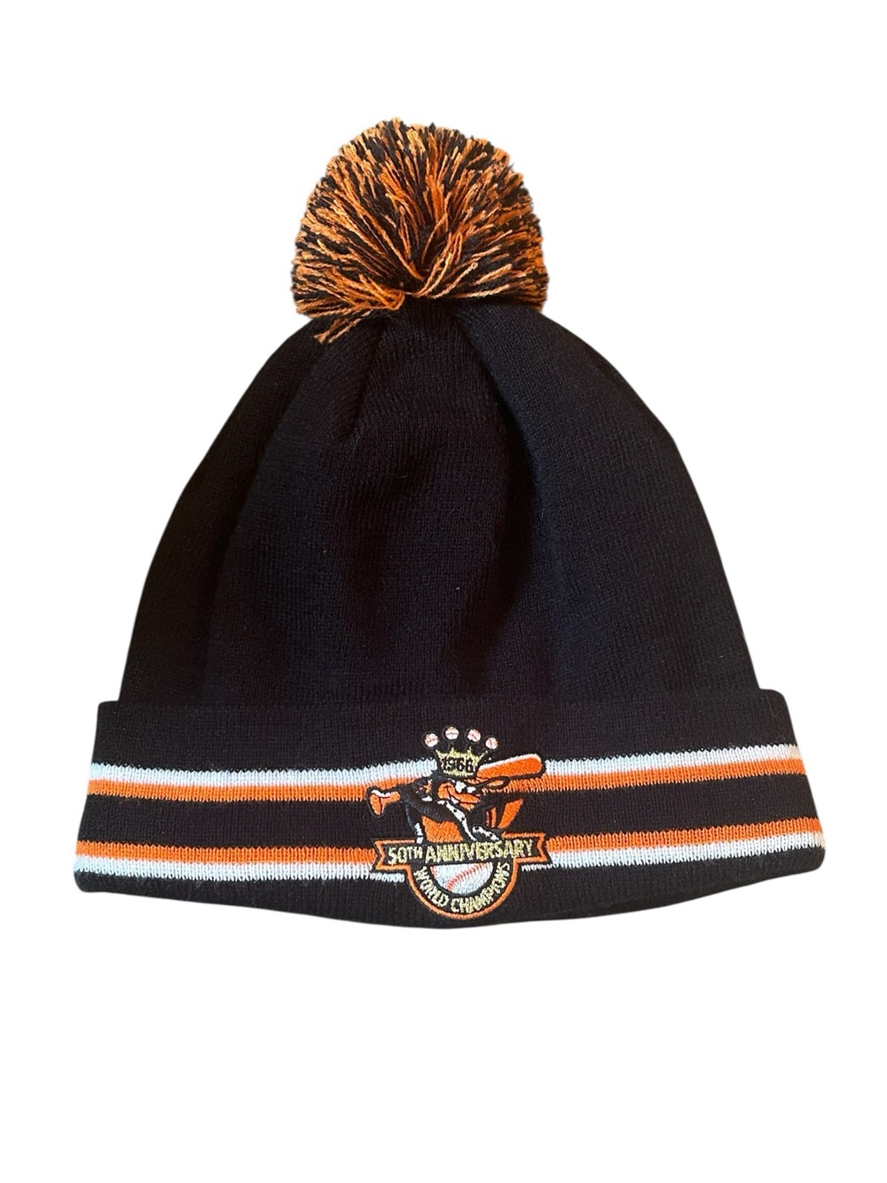 Baltimore Orioles 50th Anniversary Beanie Hat Fleece Lined 1966 World Champions